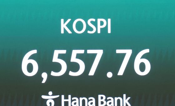 코스피 장중 6550선 돌파