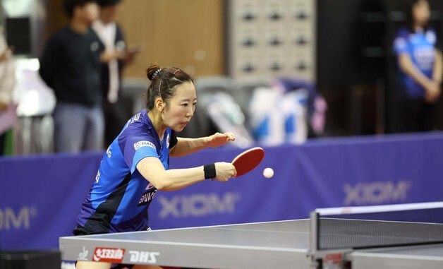 런던 세계탁구선수권대회 앞두고 훈련하는 양하은