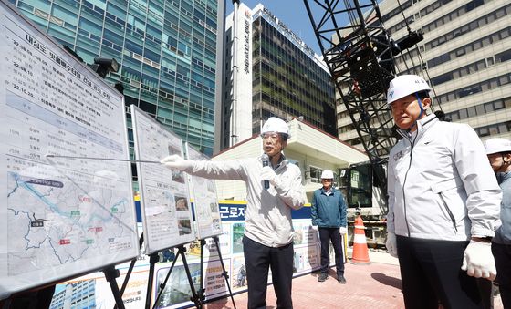 광화문 대심도 빗물배수터널 공사현장 찾은 오세훈 시장