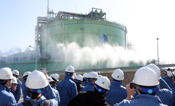 LNG 생산기지 화재 방재시설 시연