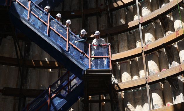 빗물배수터널 공사 현장 점검하는 오세훈 시장