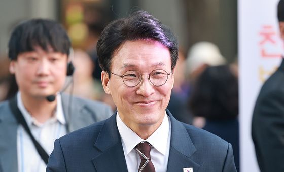 천명지킴 발대식 참석하는 김민석 국무총리