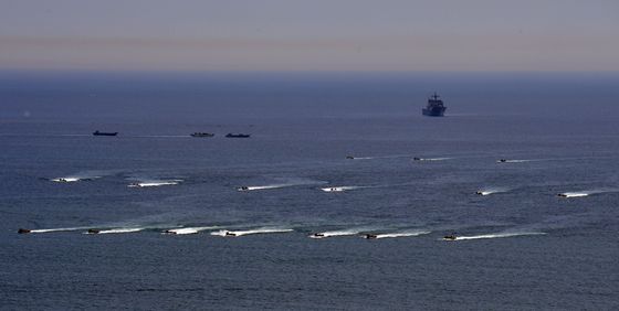 해병대 KAAV 해안 돌격