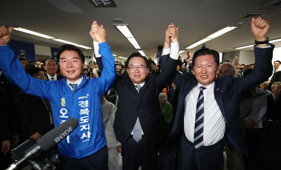 오중석·김부겸·정청래 '승리 위해'
