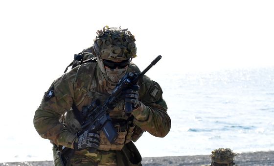 해안 돌격하는 뉴질랜드 육군