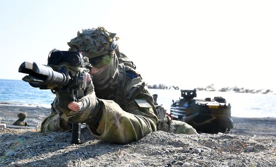 해안 상륙 완료