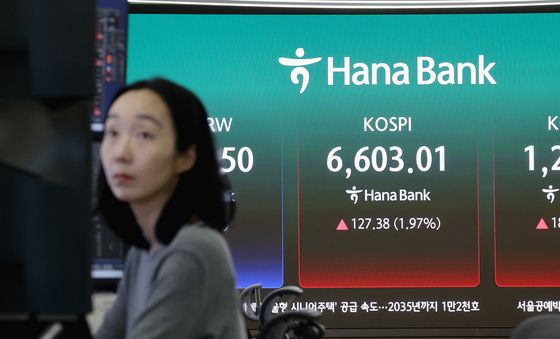 코스피 장중 6600선 돌파, 시총 6000조 대기록