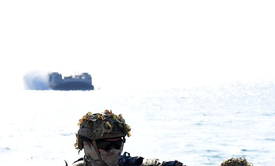 한국합동 상륙훈련에 참가한 뉴질랜드 육군