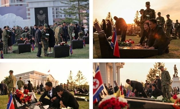 北, '러시아 파병군' 기념관 준공…전사자 안치식 병행