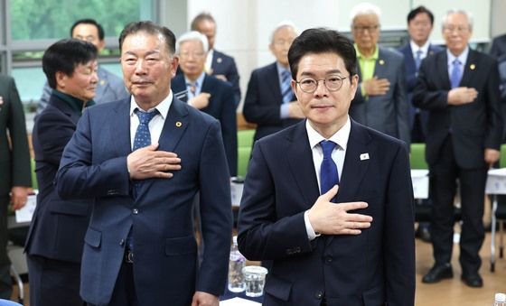 대한노인회 서울시연합회 찾은 정원오 후보