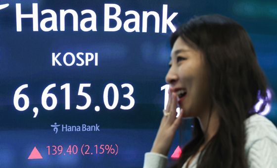 6600선 넘기며 마감한 코스피