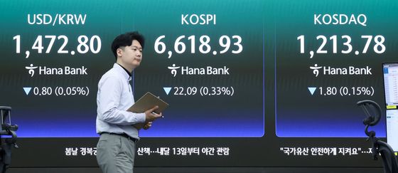 코스피·코스닥 하락 출발