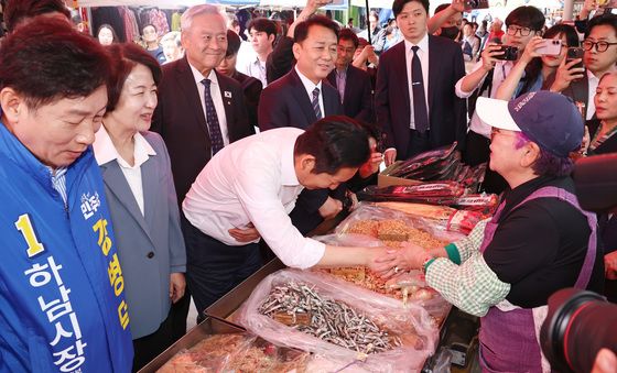 민주당 하남 덕풍시장 방문