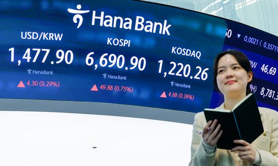 사상 최고치 갈아치운 코스피 '6690.90'