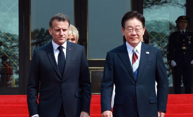 마크롱 프랑스 대통령 공식 환영식