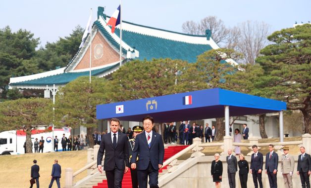 마크롱 프랑스 대통령 청와대 공식 환영행사