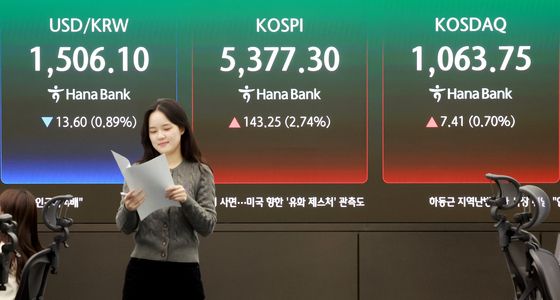 상승 마감한 코스닥과 코스피