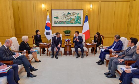 한·프랑스 정상, 소인수회담