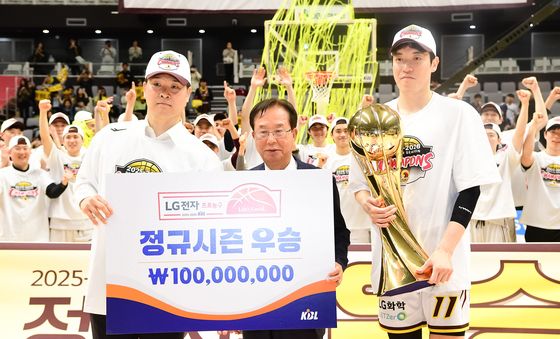 프로농구 LG, 12년 만에 정규리그 우승