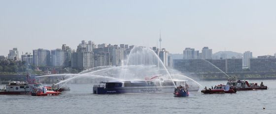 한강 복합사고 대비 대응 훈련 현장