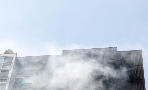 의왕 아파트단지 화재 발생, 1명 사망