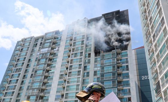 의왕 아파트 화재, 분주한 소방