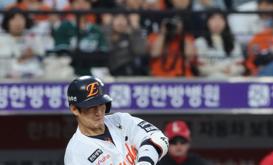 최재훈, 적시타로 한화 선취점