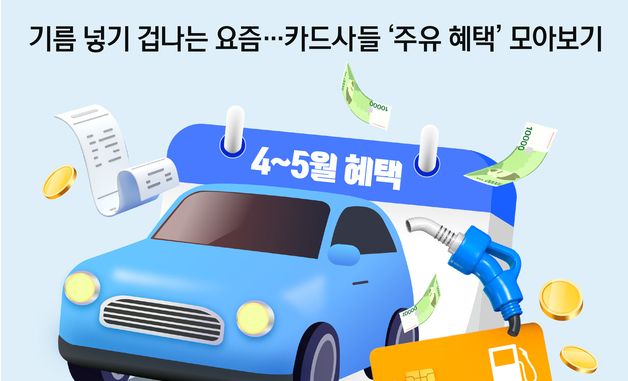 [오늘의 그래픽] 기름 넣기 겁나는 요즘…카드사들 '주유 혜택' 모아보기
