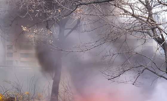 잠실 한강공원 쓰레기더미서 불