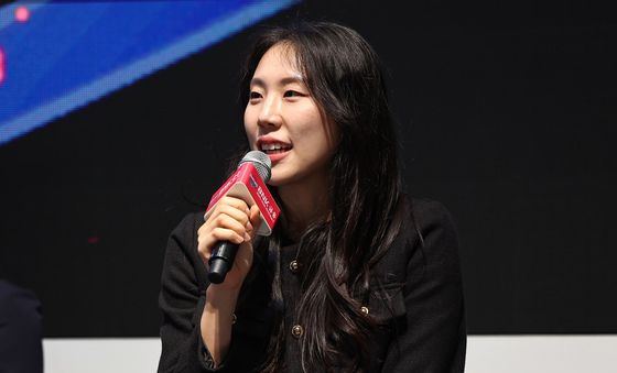 발언하는 삼성생명 강유림