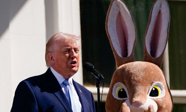 [포토] 백악관 부활절 행사 참석한 트럼프 대통령