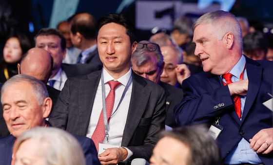 아산 플래넘 참석한 정기선 HD현대 회장