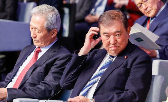 아산 플래넘 위해 방한한 이시바 전 총리