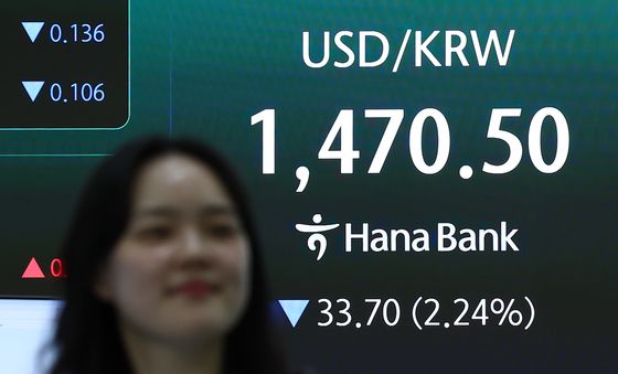 1500원 아래로 떨어진 원달러 환율