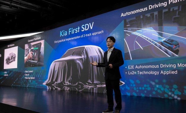 자율주행 전략 설명하는 박민우 사장