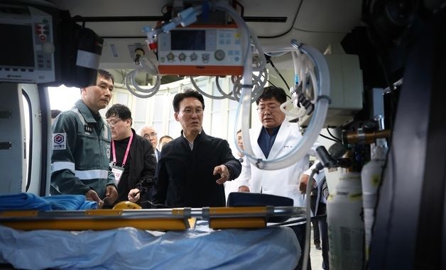 응급환자 이송체계 현장 점검하는 국무총리