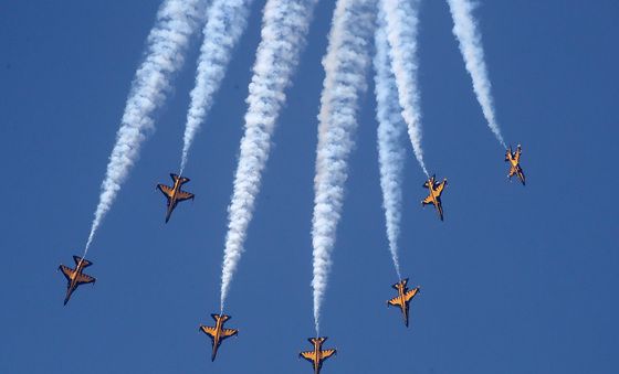 블랙이글스 '스페이스 챌린지 2026 in 대구' 축하 비행