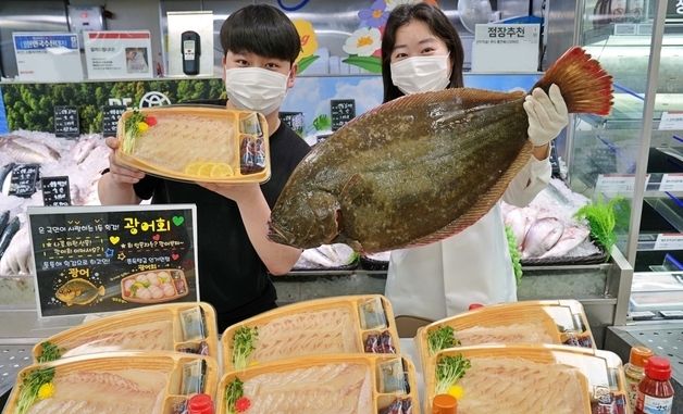 롯데마트, 제철 자연산 광어회 1만 원대 판매