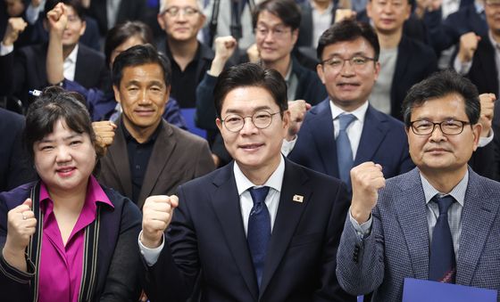화이팅 외치는 정원오 후보