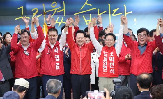 박민식 후보 개소식 참석한 장동혁 대표