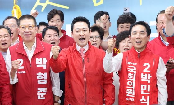 박민식 후보 선거사무소 개소식 참석한 장동혁 대표