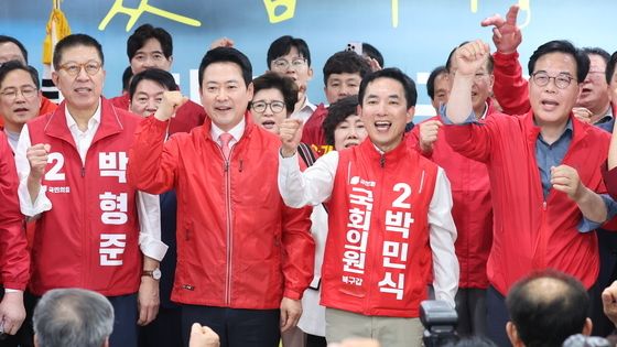 장동혁 대표, 박민식 후보 선거사무소 개소식 참석