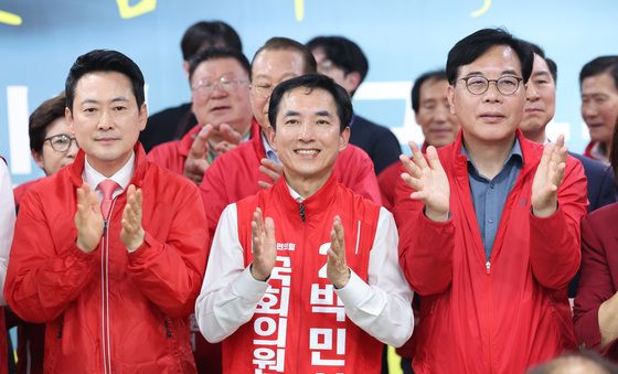 박민식 선거사무소 찾은 장동혁·송언석
