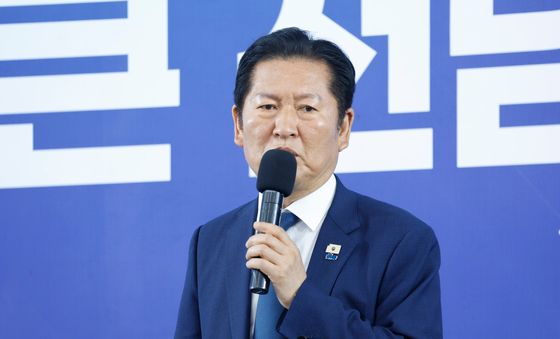 민형배 선대위 축사하는 정청래 대표