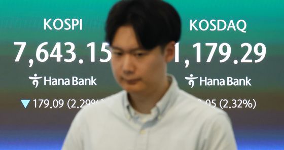 '8000선 앞두고 미끄러진 코스피'