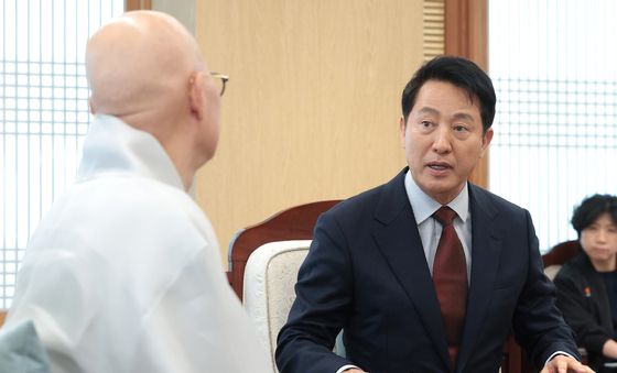 조계사 찾은 오세훈 후보