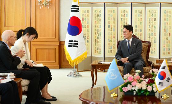 김민석 총리,  유엔 인권최고대표 접견