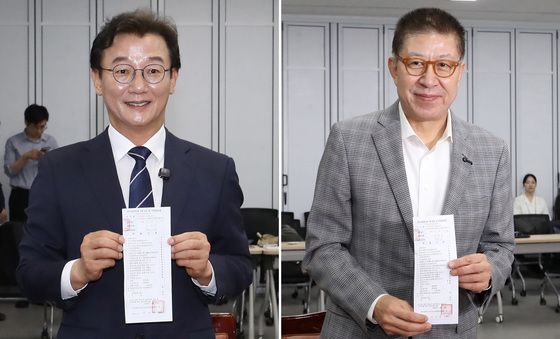 후보자 등록 마친 전재수·박형준 부산시장 후보