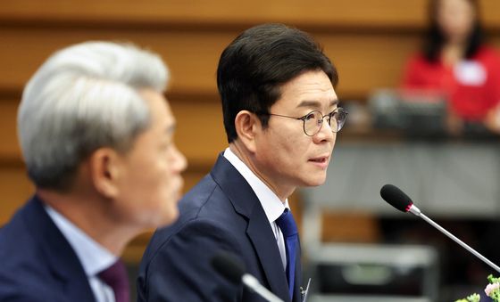 질의응답하는 정원오 후보