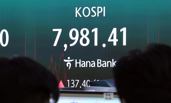 코스피, 사상 최고치 7981.41 마감…'팔천피' 가시권